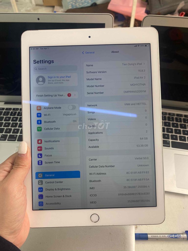 ipad air 2 64gb 4g zin đepj. Mua bán Máy tính bảng tại Quận Hai Bà Trưng Hà Nội được đăng bởi me chip hình 2