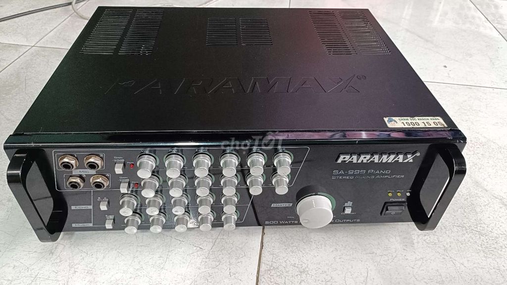 Amply Paramax SA-999 Piano 8 Sò. Mua bán Tivi, Âm thanh tại Huyện Hóc Môn Tp Hồ Chí Minh được đăng bởi Chúng Phát Audio hình 1