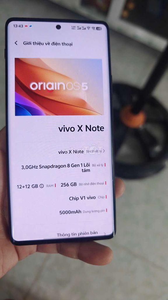 vivo xnote 12/256gb. Mua bán Điện thoại tại Thành phố Vĩnh Long Vĩnh Long được đăng bởi con sâu  hình 1
