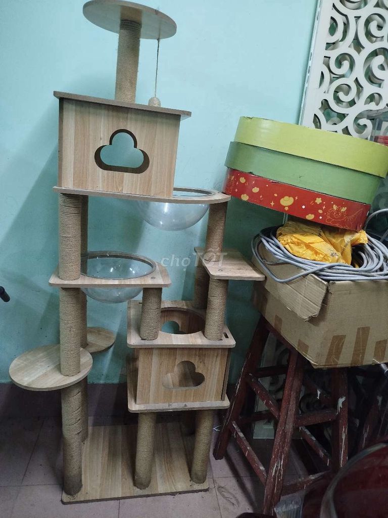 Cây mèo gỗ 1m8 đã sử dụng. Mua bán Phụ kiện, Thức ăn, Dịch vụ tại Quận Bình Thạnh Tp Hồ Chí Minh được đăng bởi Đỗ Minh Anh hình 1