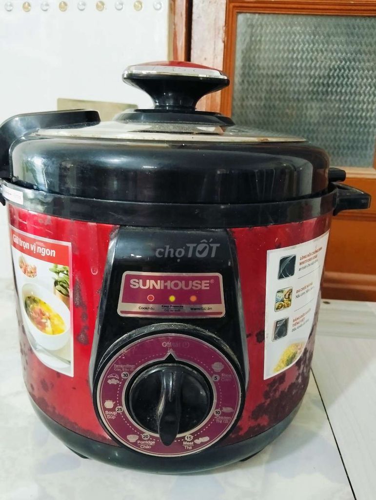 Nồi áp suất điện Sunhouse SHD1552 Đỏ. Mua bán Bếp, lò, đồ điện nhà bếp tại Huyện Cầu Ngang Trà Vinh được đăng bởi Phạm Thanh Tâm hình 1