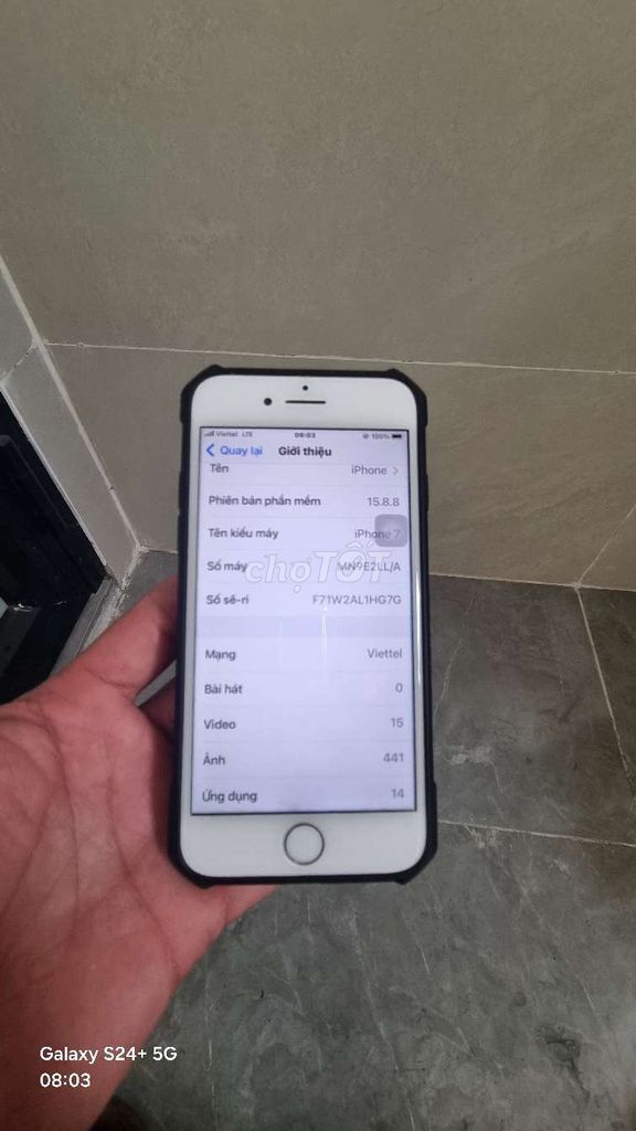 iPhone 7 Trắng. Mua bán Điện thoại tại Huyện Đan Phượng Hà Nội được đăng bởi Cố Tổng hình 1