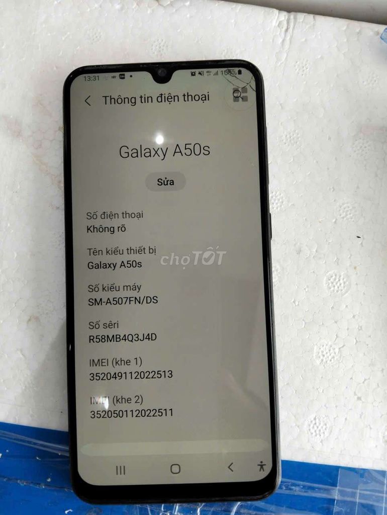 Samsung Galaxy A50s 64GB Đen Màn nứt góc. Mua bán Điện thoại tại Quận Tân Bình Tp Hồ Chí Minh được đăng bởi gà tre hình 1