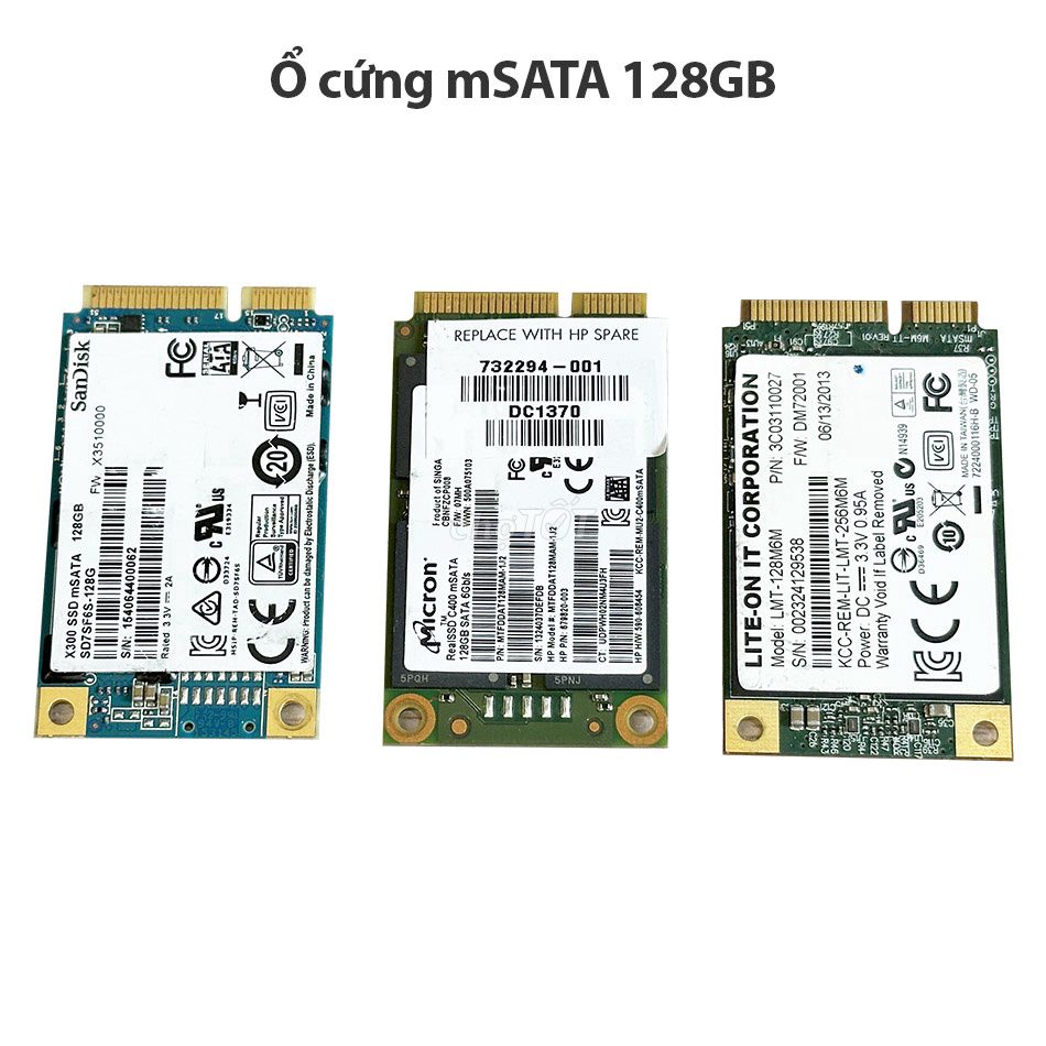 Ổ cứng SSD 128GB mSATA _KHoẻ trên 90%_BH6T. Mua bán Linh kiện (RAM, Card...) tại Quận Thanh Khê Đà Nẵng được đăng bởi Laptop 2nd bao bền giá rẻ  hình 1