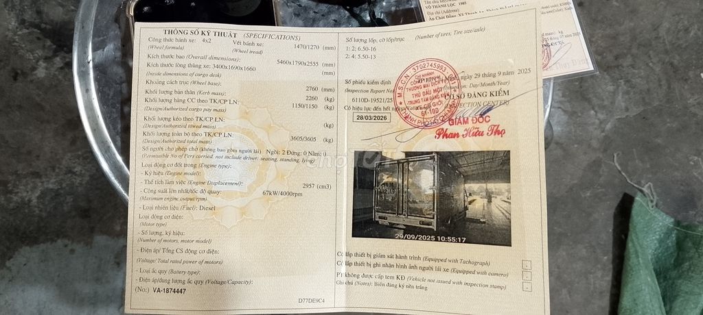 Kiak3000s.xe chủ.xs 2012.thung3m4.tai1tan150.xeRin. Mua bán Xe tải, xe ben tại Huyện Dầu Tiếng Bình Dương được đăng bởi Minh Thanh hình 6