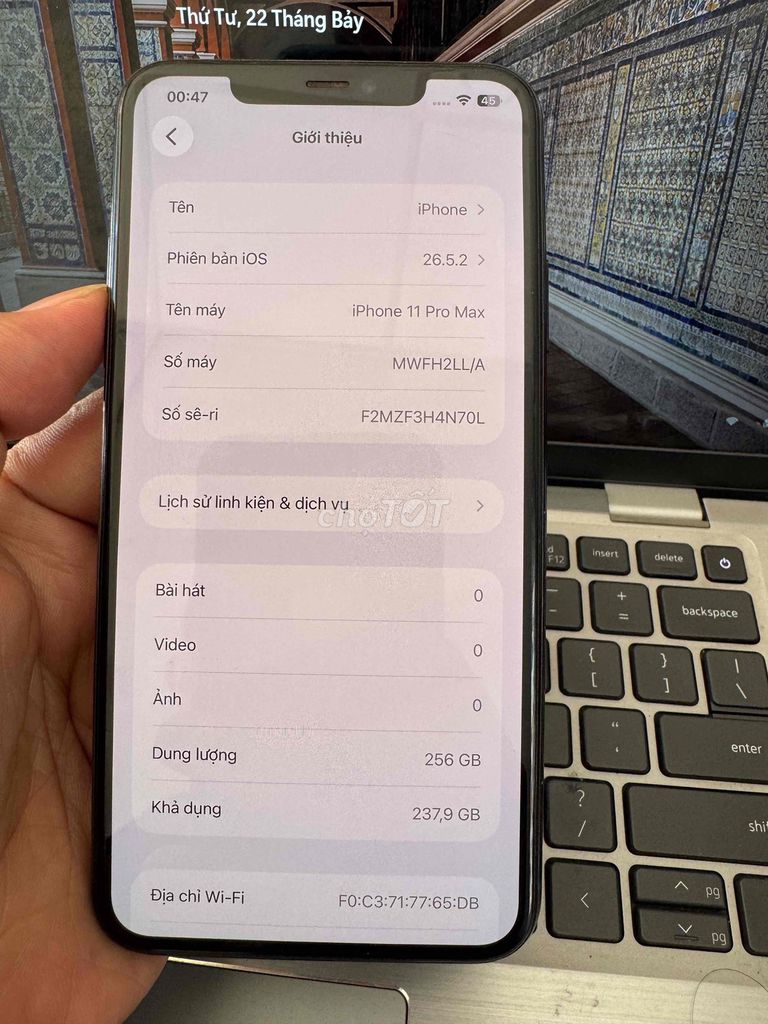 Apple iPhone 11 Pro Max 256GB Xanh 98%. Mua bán Điện thoại tại Quận 6 Tp Hồ Chí Minh được đăng bởi QUỐC THIÊN BÁN GÓP 0 ĐỒNG  hình 1