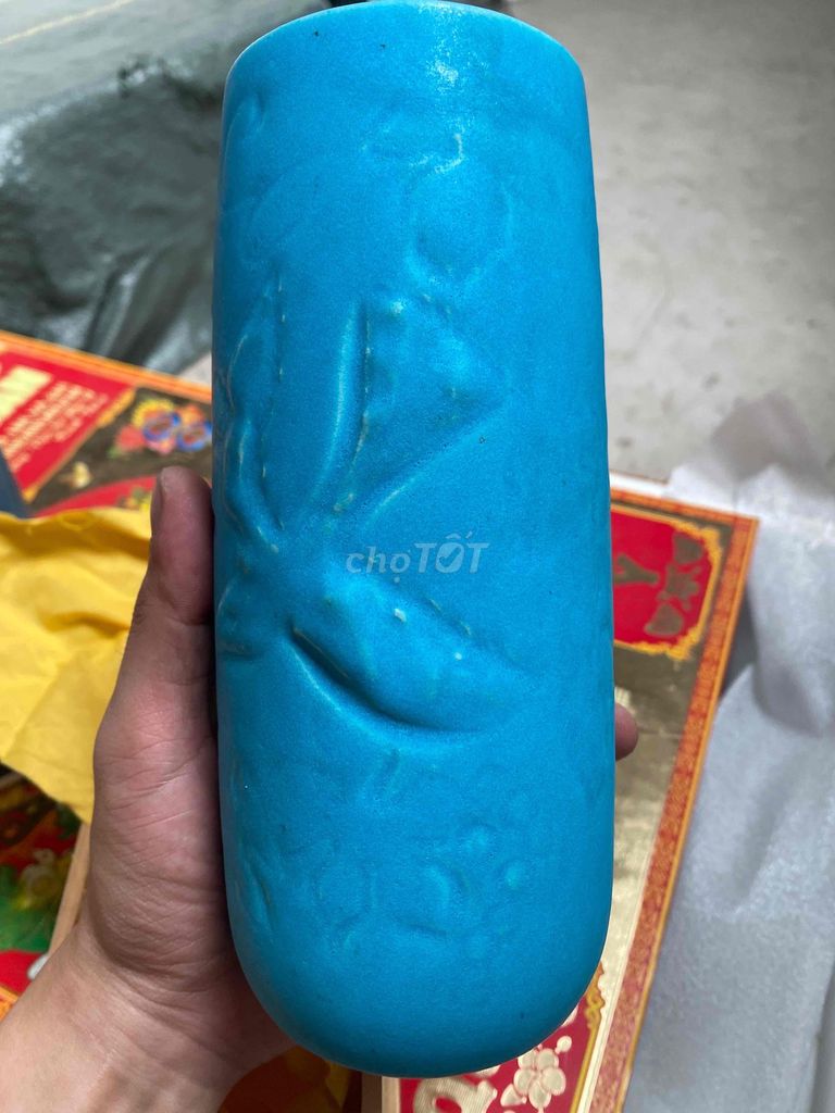 Bình gốm Nhật Bản khắc nổi cao 21. Mua bán Đồ sưu tầm, đồ cổ tại Huyện Kế Sách Sóc Trăng được đăng bởi thanh nguyen hình 1