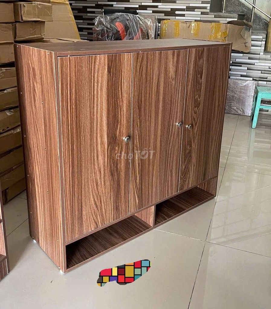 Tủ giày Gỗ MDF 90x80x30cm 3 cánh. Mua bán Đồ dùng văn phòng tại Quận Cẩm Lệ Đà Nẵng được đăng bởi Tuấn Cao NT Decor  hình 1