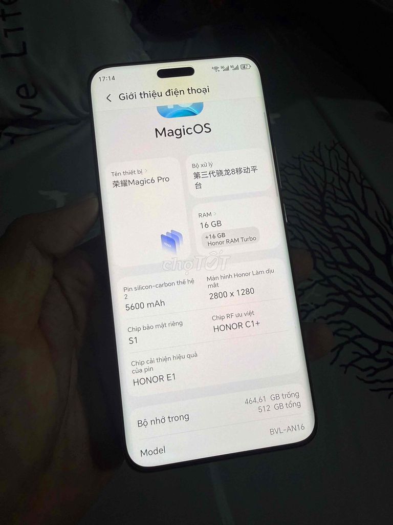 Honor Magic 6 Pro 5G 512GB giao lưu. Mua bán Điện thoại tại Thành phố Biên Hòa Đồng Nai được đăng bởi Long Huynh hình 1