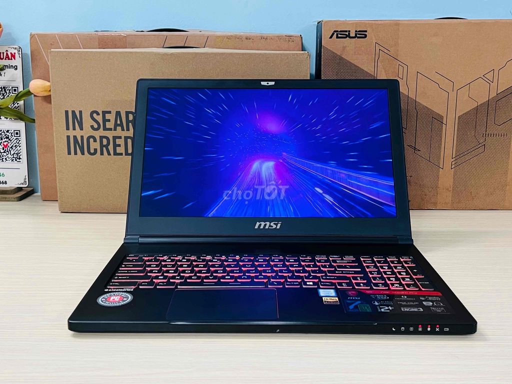 MSI GS63 i7 7700HQ 16G 256G 750G 15.6 1050 Ti