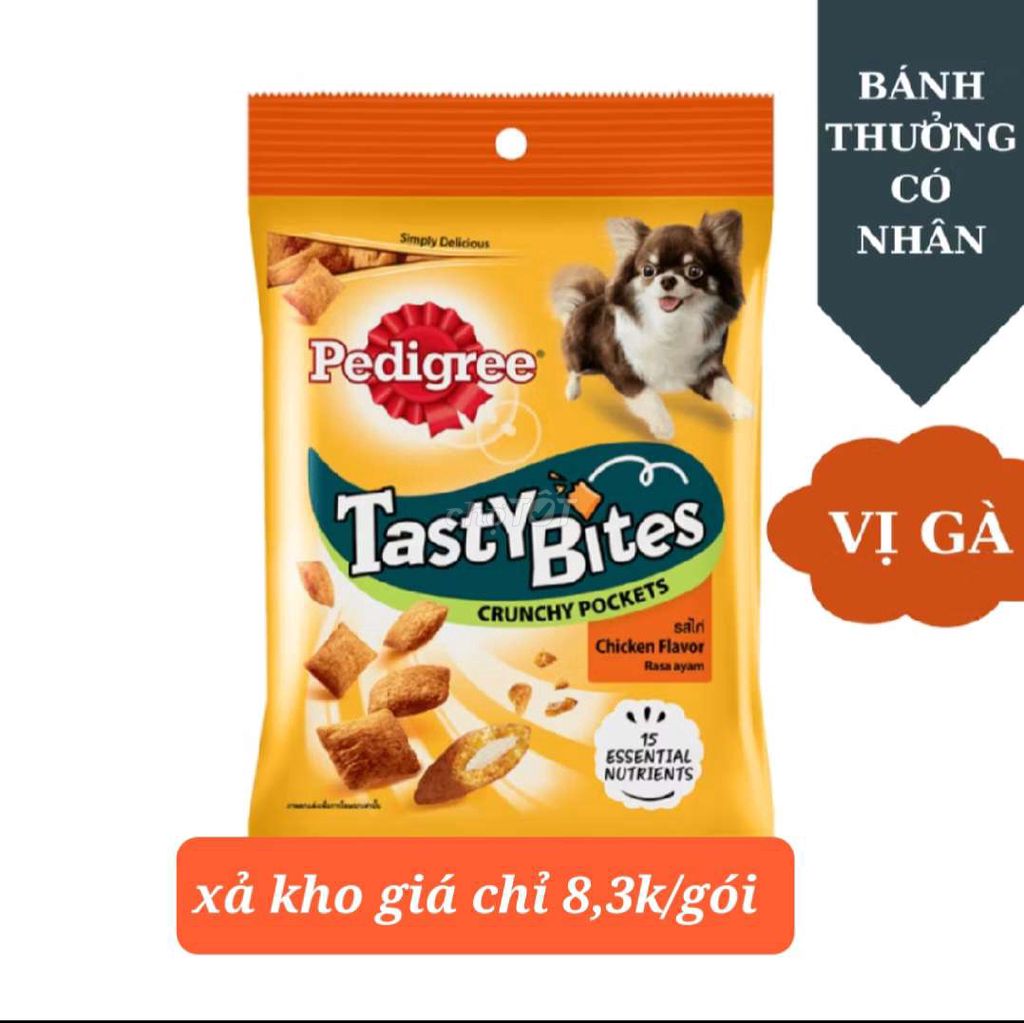 Bánh thưởng Pedigree Tasty Bites cho chó mèo