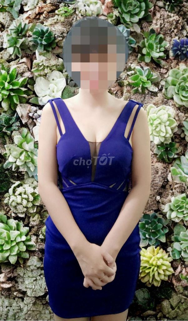 Đầm body tím than, size M