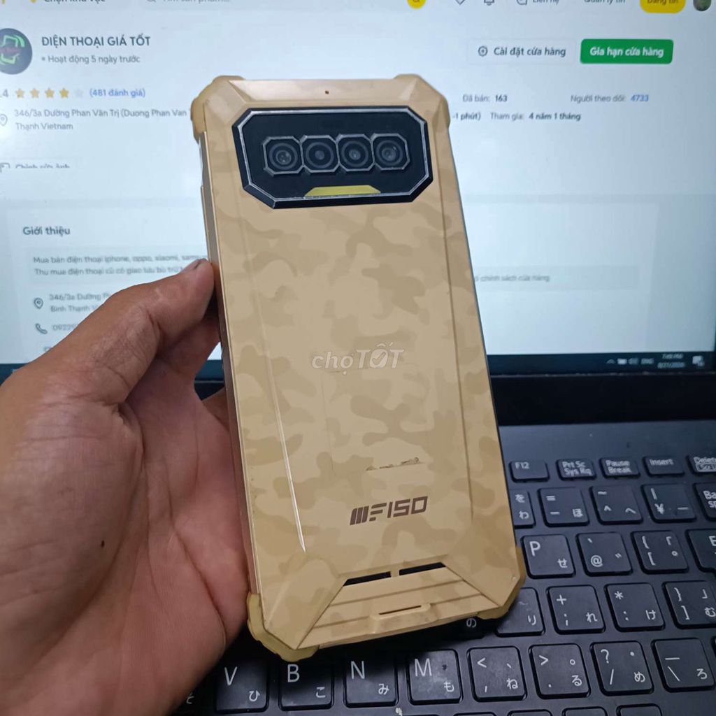 OUKITEL F150 8GB.128GB PIN 8300 CHỐNG NƯỚC IP69. Mua bán Điện thoại tại Quận Bình Thạnh Tp Hồ Chí Minh được đăng bởi Dân Mobile hình 1
