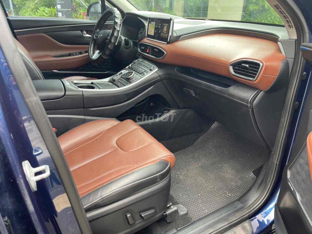 Hyundai Santafe 2021 полная комплектация кнопка Синий