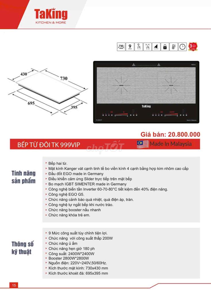 Combo bếp từ TK-999Vip hút mùi TK-777Plus. Mua bán Dụng cụ nhà bếp tại Quận Cẩm Lệ Đà Nẵng được đăng bởi Nội Thất Bếp Trọn Gói Gia Đình Phát  hình 1
