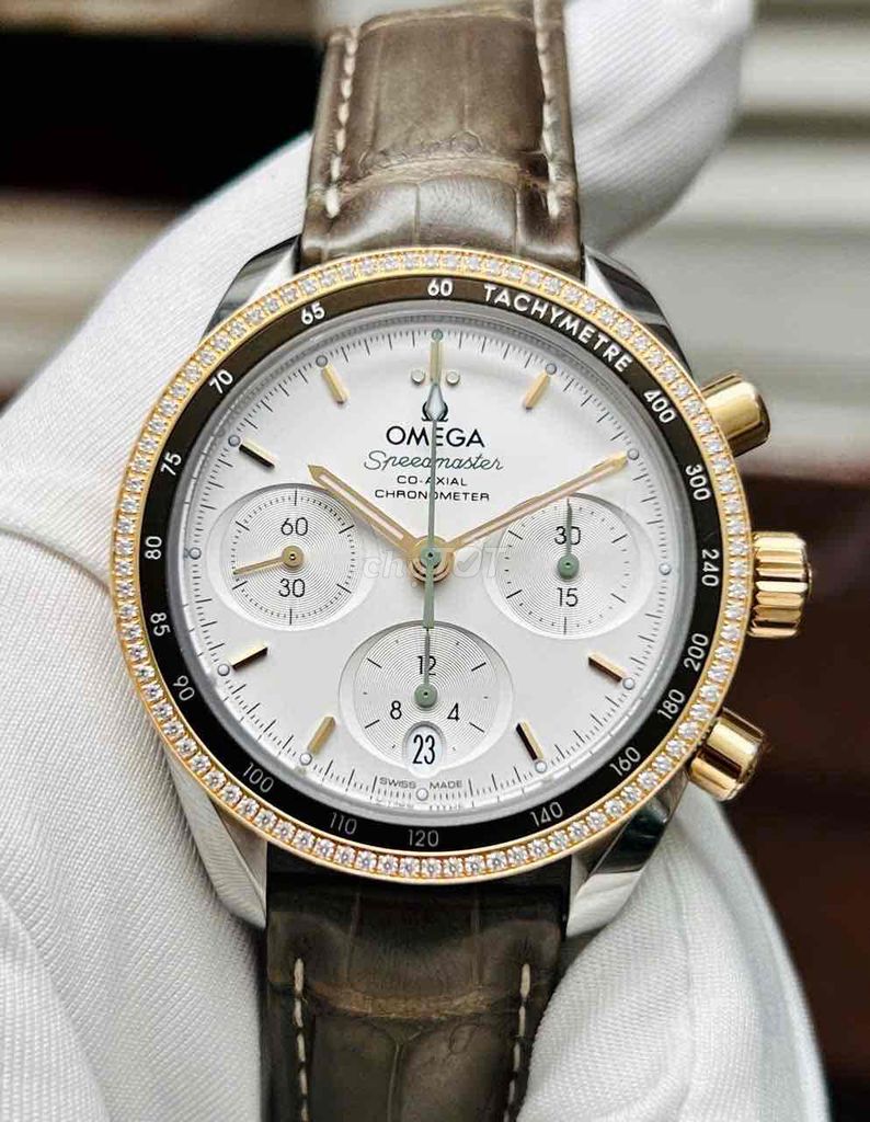 Omega Speedmaster Niềng Kim cương Ceramic Vàng