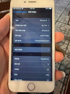 Apple iPhone 8 64GB Trắng Đã sử dụng