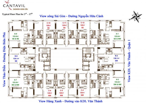 Căn hộ Cantavil Hoàn Cầu - 600 Điện Biên Phủ, P22, Q. Bình Thạnh, 20tr