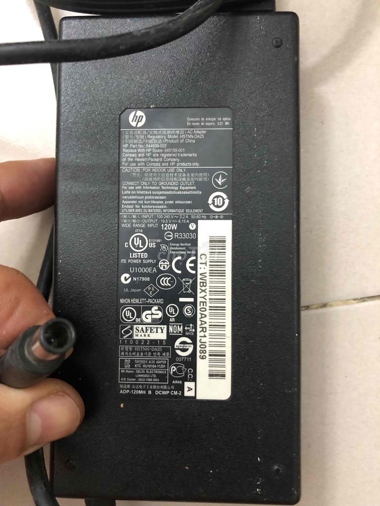 Sạc Laptop Hp 19.5v 6.15A đầu kim to