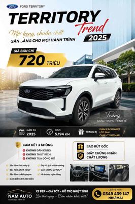 Ford Territory Trend 2025 Trắng 5.194 km