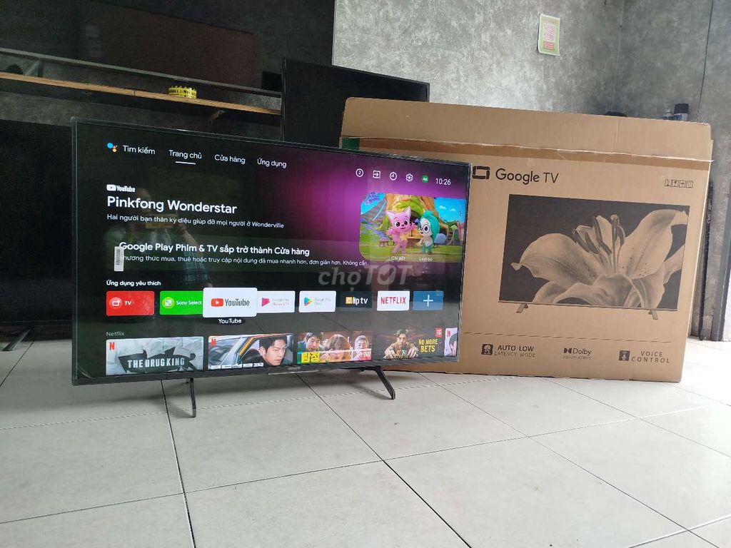 Smart tivi sony 49cinh androd tv giọng nói 98% mới