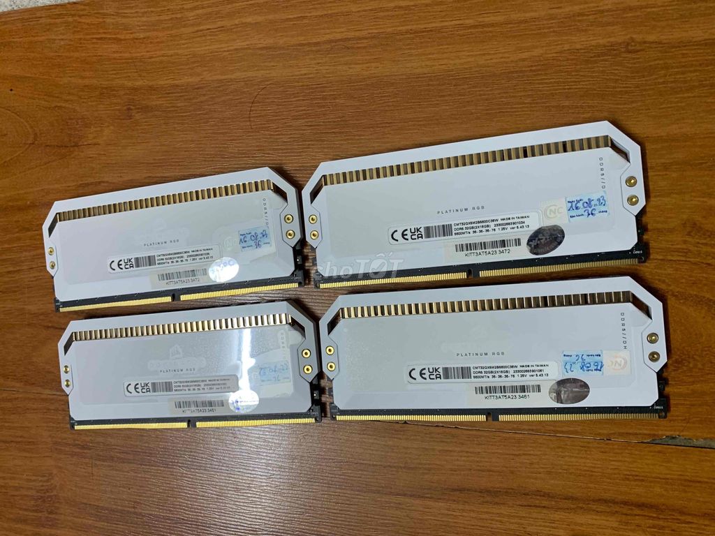 RAM Corsair Dominator White RGB DDR5 32GB Trắng. Mua bán Linh kiện (RAM, Card...) tại Quận 3 Tp Hồ Chí Minh được đăng bởi Đông Phương PC  hình 1