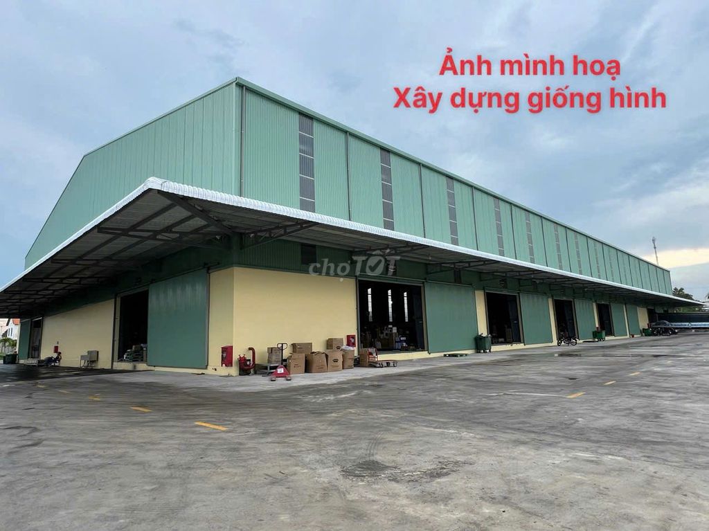 Kho xưởng 4.080m² xây dựng mới, có PCCC tự động và điện 3 pha, lộ Cont