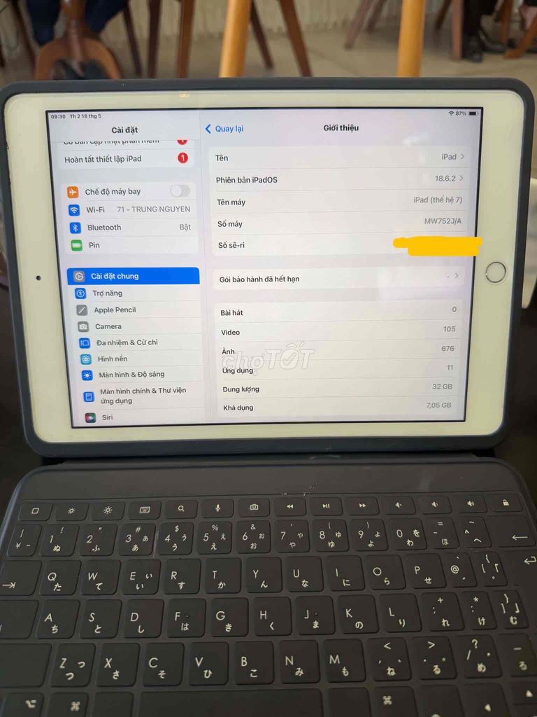 Apple iPad Gen 7 Bạc. Mua bán Máy tính bảng tại Huyện Châu Thành Bến Tre được đăng bởi Vanvo hình 1