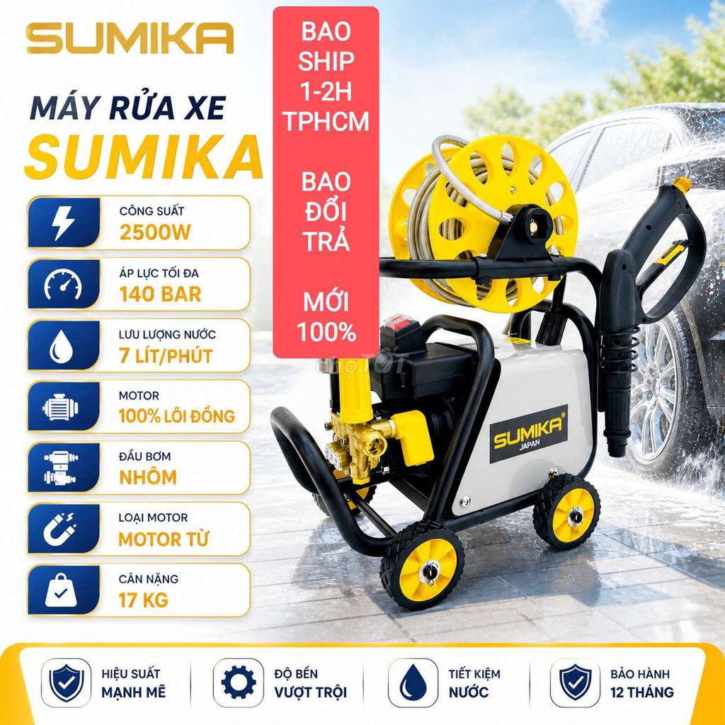 Máy rửa xe công suất cao 2500W có rulo tiện lợi. Mua bán Đồ chuyên dụng, Giống nuôi trồng tại Quận Tân Phú Tp Hồ Chí Minh được đăng bởi Điện cơ Lê Cứ hình 1