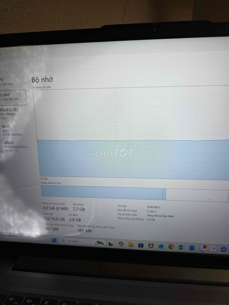 Xac Ideapad Slim 3 R5 7520U 16GB/512GB. Mua bán Laptop tại Quận Thanh Xuân Hà Nội được đăng bởi Tramy hình 1