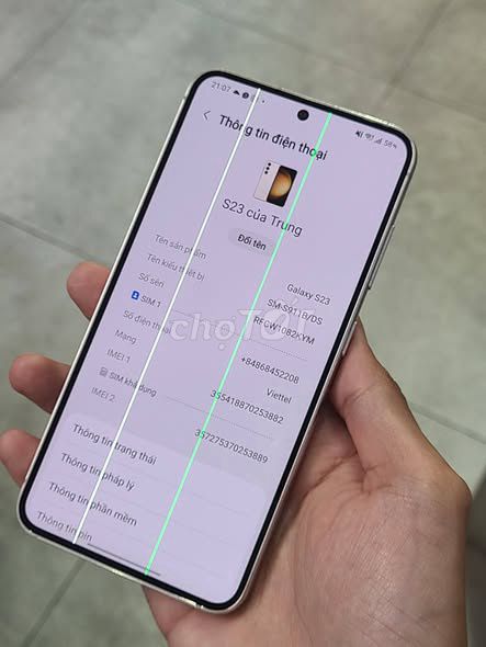 Samsung S23 128GB Trắng Màn hình sọc. Mua bán Điện thoại tại Quận 5 Tp Hồ Chí Minh được đăng bởi Hội Đồ Điện Tử hình 1