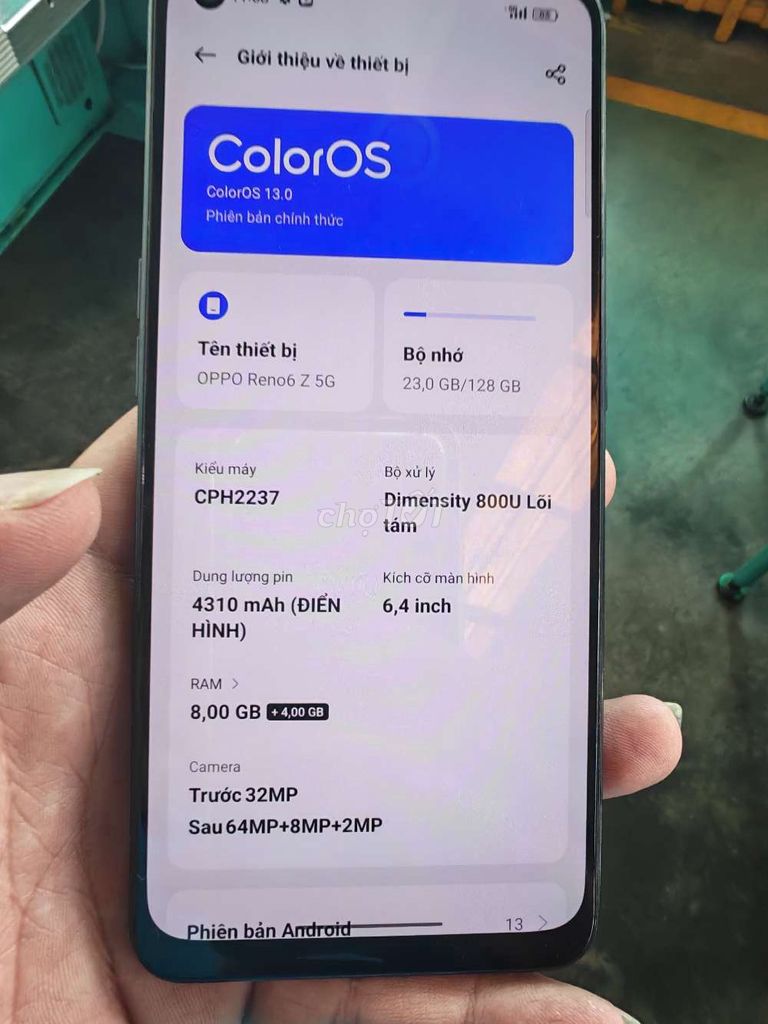 OPPO Reno6 Z 5G 128GB Đen. Mua bán Điện thoại tại Thành phố Biên Hòa Đồng Nai được đăng bởi tuấn  hình 1