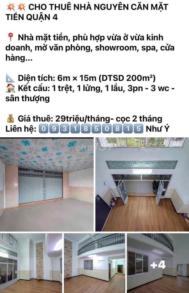 🏠 PHÒNG TRỌ – NHÀ NGUYÊN CĂN Q4 CẦN CHO THUÊ - ảnh 5