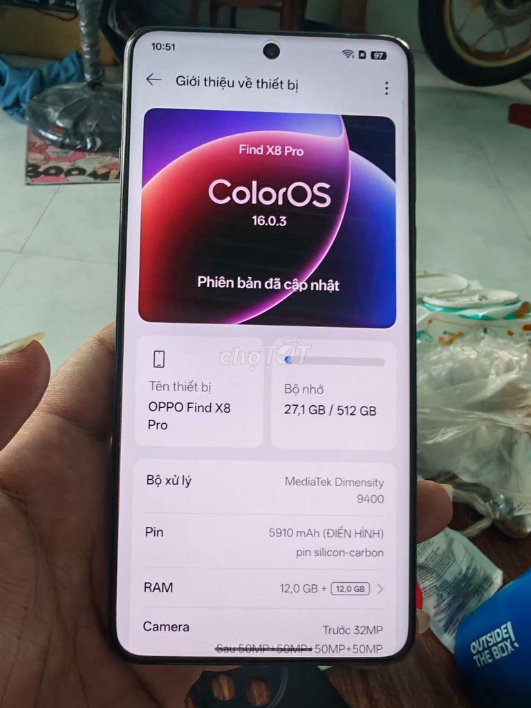 OPPO Find X8 Pro 512GB Đen. Mua bán Điện thoại tại Thành phố Biên Hòa Đồng Nai được đăng bởi tuấn  hình 1