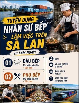 CẦN ĐẦU BẾP VÀ PHỤ BẾN TRÊN SÀ LAN