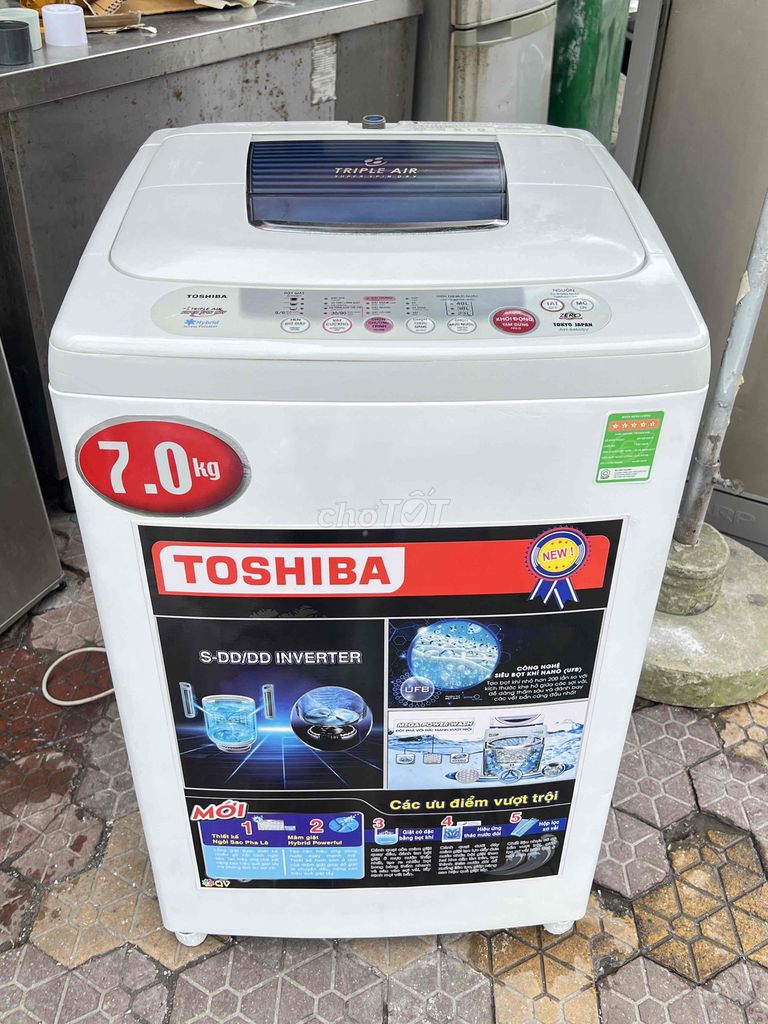 Máy giặt Toshiba 7 kí giá tốt, êm ái , sạch, zalo