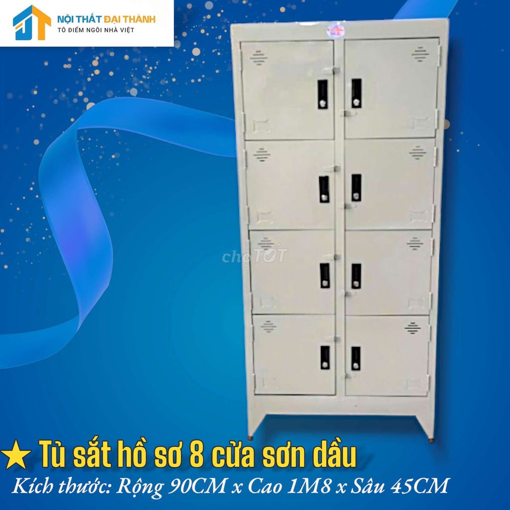 Tủ sắt hồ sơ 8 Cửa Sơn Dầu, GIÁSIÊURẺ, HỎA TỐC HCM