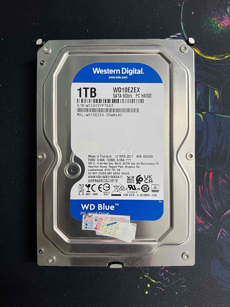 Ổ cứng HDD 1TB Western Digital (Đã qua sử dụng)