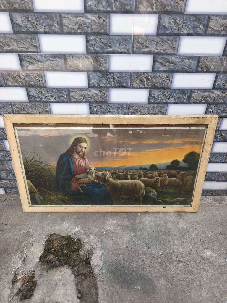 Tranh Chúa Sưu tầm 60cm x 1m1. Mua bán Đồ sưu tầm, đồ cổ tại Quận 10 Tp Hồ Chí Minh được đăng bởi kim Khánh hình 1