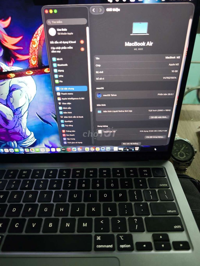 Cần bán MacBook Air M2 16gb/256. Mua bán Laptop tại Quận Gò Vấp Tp Hồ Chí Minh được đăng bởi NgÔ TrƯờNg dUY hình 1