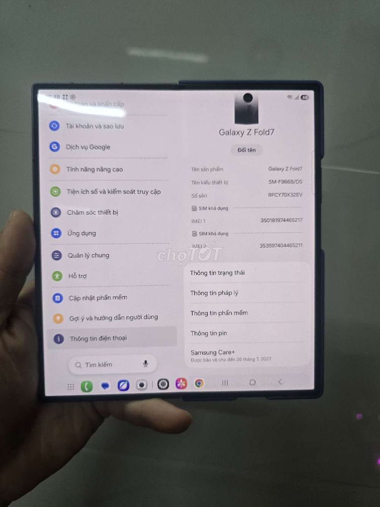Samsung Z Fold7 256GB 98% Fullbox. Mua bán Điện thoại tại Quận Thanh Khê Đà Nẵng được đăng bởi hoàng ha hình 1