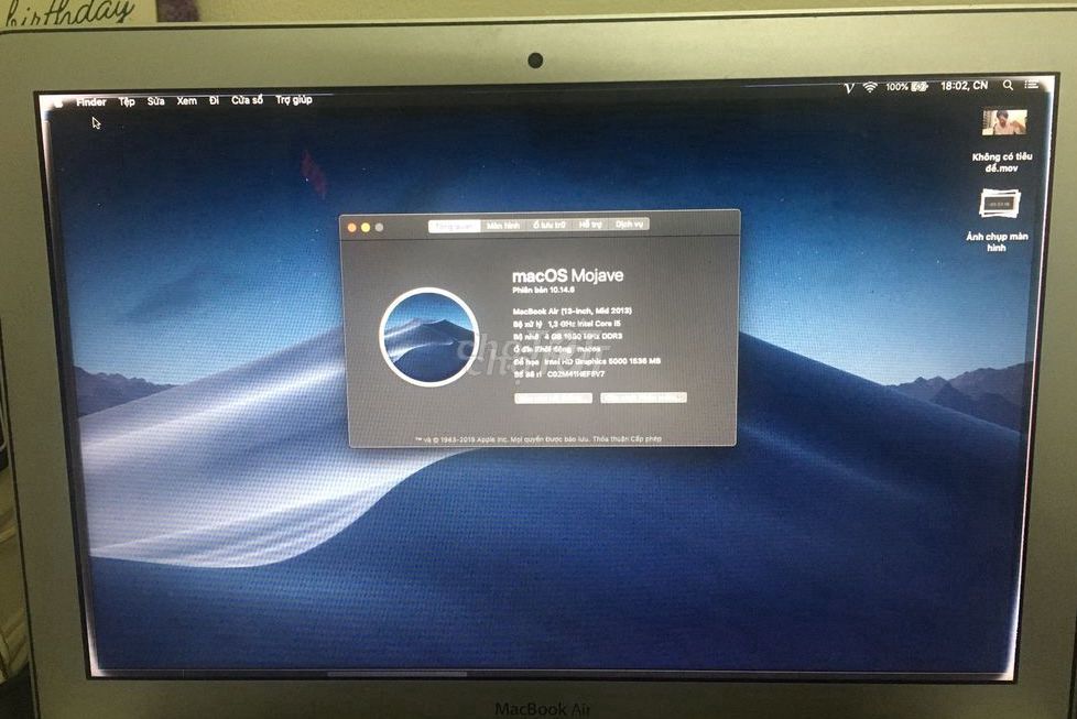 MacBook Air i5 128GB. Mua bán Laptop tại Huyện Đông Anh Hà Nội được đăng bởi hai nguyen hình 1
