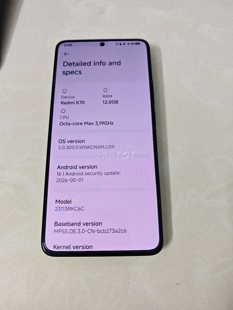 Redmi K70 12/256GB Đen. Mua bán Điện thoại tại Huyện Đức Linh Bình Thuận được đăng bởi Nguyễn Văn Minh hình 1