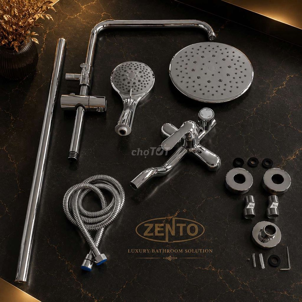 Vòi sen Zento Kim loại Bạc Hiện đại. Mua bán Thiết bị vệ sinh, nhà tắm tại Quận Thanh Khê Đà Nẵng được đăng bởi Tổng Kho Thiết Bị Vệ Sinh hình 1