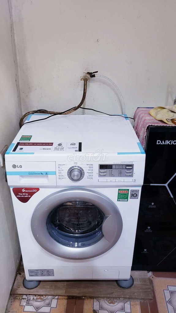 Máy giặt LG 9kg cửa trước, mới đẹp 95%. Mua bán Máy giặt tại Huyện Gia Lâm Hà Nội được đăng bởi CHUYÊN CÁC LOẠI MÁY GIẶT hình 1