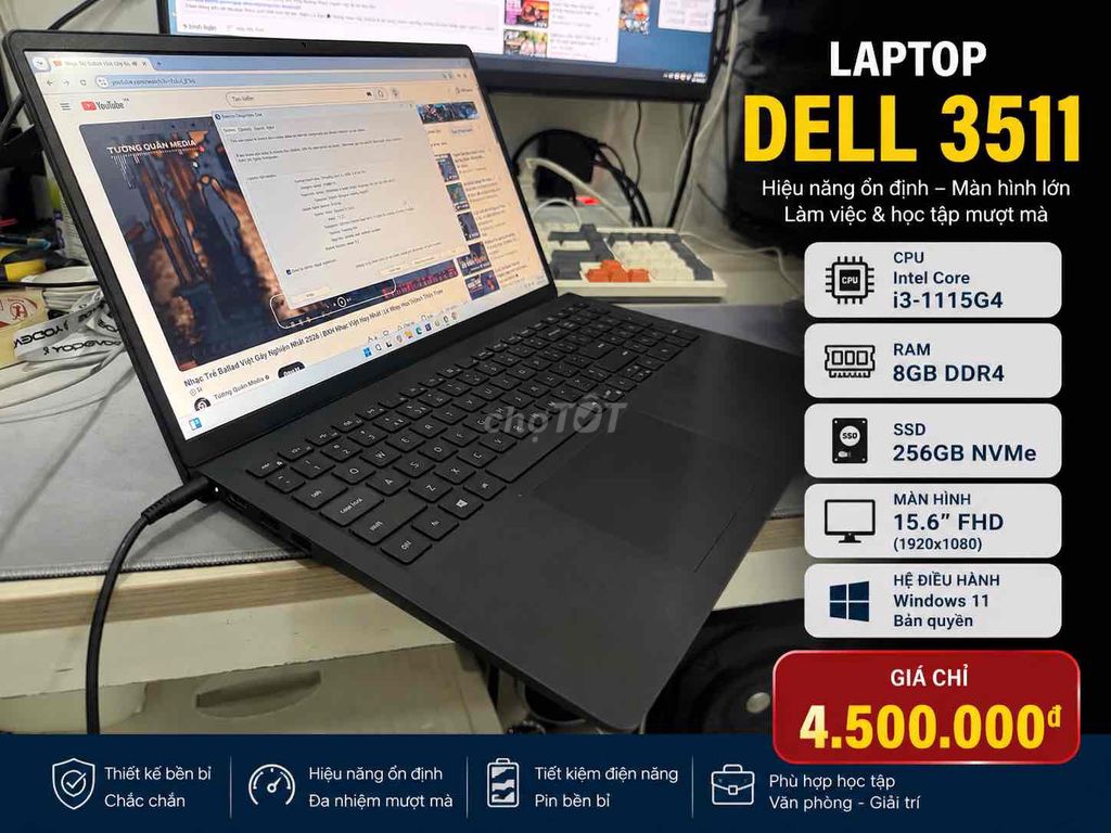 Dell Inspiron 3511 i3 1115g4 15.6 inch 8GB/256GB. Mua bán Laptop tại Quận Tân Bình Tp Hồ Chí Minh được đăng bởi Tân AutoLap hình 1