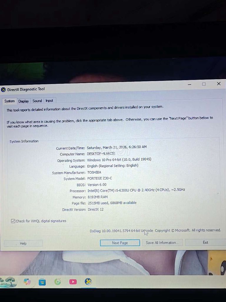 Toshiba Portege Z30-C i5-6300U 8GB. Mua bán Laptop tại Thị xã Tân Uyên Bình Dương được đăng bởi Tấn Huy hình 1