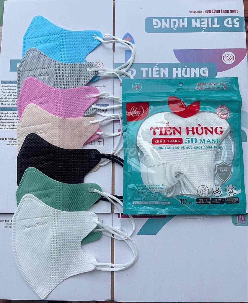 200 Cái Khẩu trang y tế 5D Chất Lượng Giá Rẻ. Mua bán Phụ kiện thời trang khác tại Huyện Phú Vang Thừa Thiên Huế được đăng bởi Khẩu Trang Xanh hình 1
