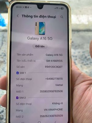 Sasung A16 5G 256 xài lướt. Mua bán Điện thoại tại Huyện Gò Dầu Tây Ninh được đăng bởi nguyen thanh vu