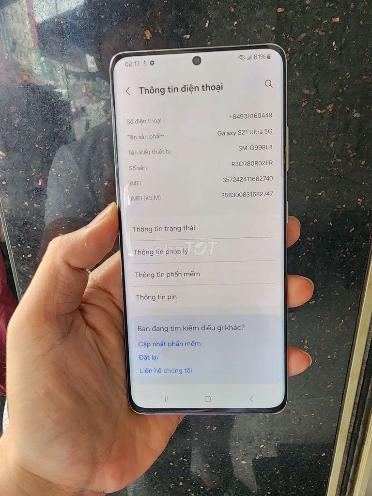 Samsung S21Ultra mỹ zin full